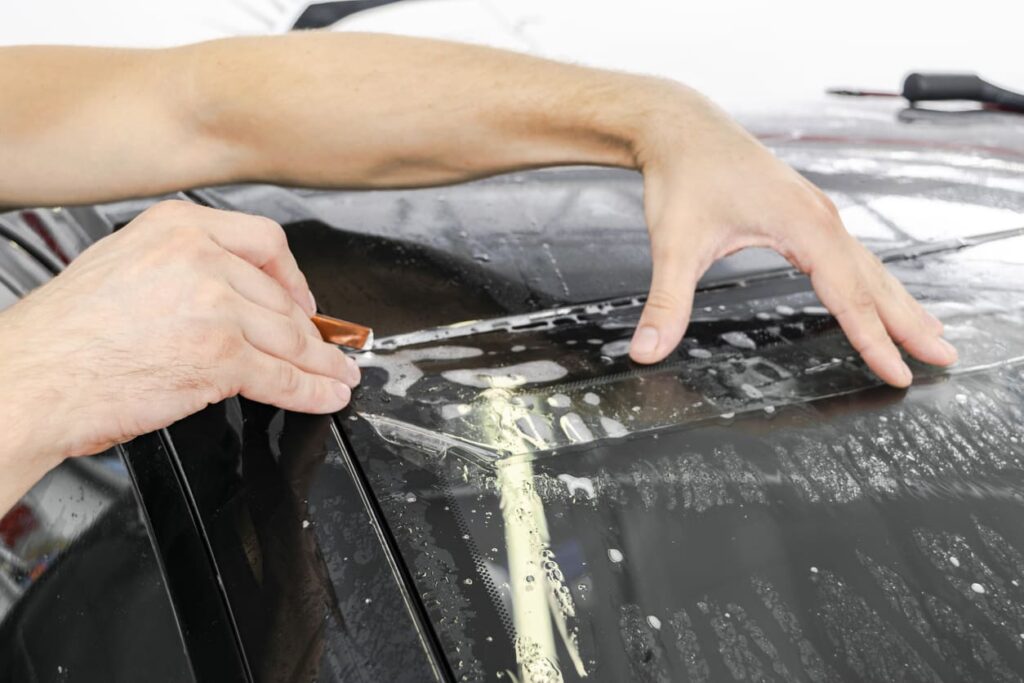 Alfa Romeo wrapped with high-quality paint protection film in Thorold