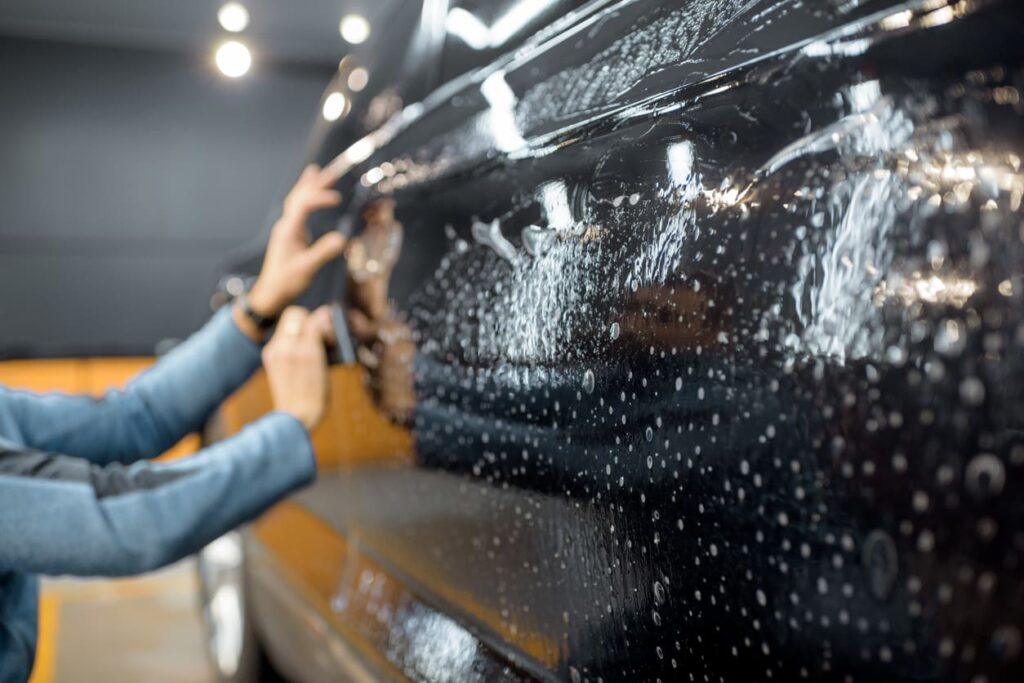 Tesla wrapped with high-quality paint protection film in Thorold